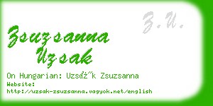 zsuzsanna uzsak business card